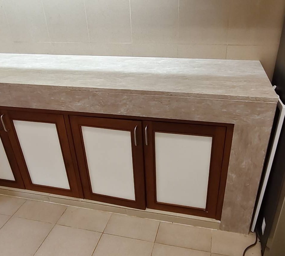 สติกเกอร์หินแกรนิต ผิวเรียบไม่มันเงา สีเบจ รุ่น MA-07 หน้ากว้าง 100 ซม. - Image 8