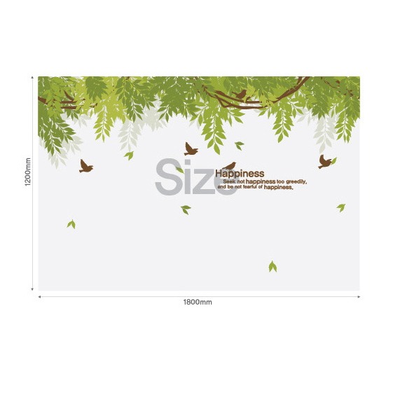 สติ๊กเกอร์ฝ้าใบไม้ รุ่น BSC-195 Our Happy Wisteria Garden กว้าง 180 X สูง 120 ซม - Image 7