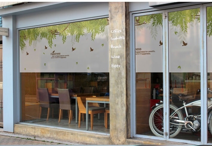 สติ๊กเกอร์ฝ้าใบไม้ รุ่น BSC-195 Our Happy Wisteria Garden กว้าง 180 X สูง 120 ซม - Image 4