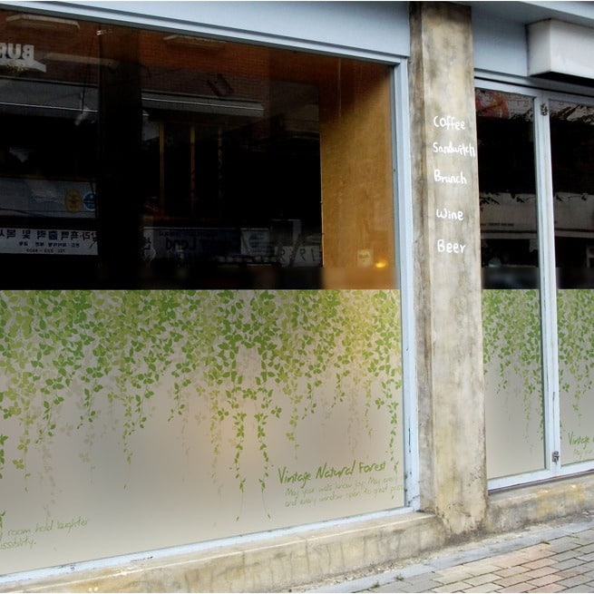 สติ๊กเกอร์ฝ้าใบไม้ รุ่น BSC-547 Mist Forest Garden กว้าง 180 X สูง 120 ซม - Image 2