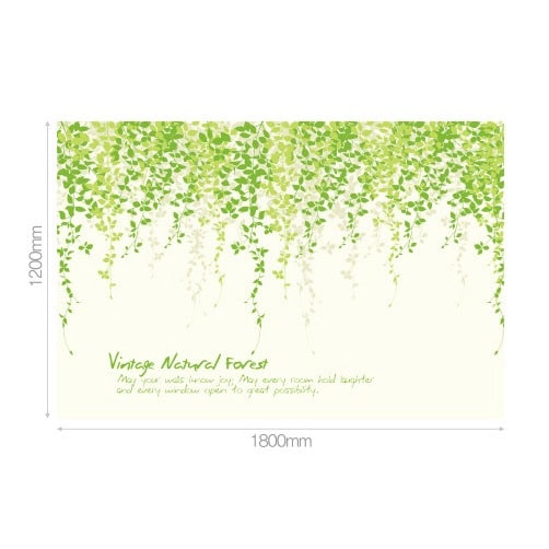 สติ๊กเกอร์ฝ้าใบไม้ รุ่น BSC-547 Mist Forest Garden กว้าง 180 X สูง 120 ซม - Image 6