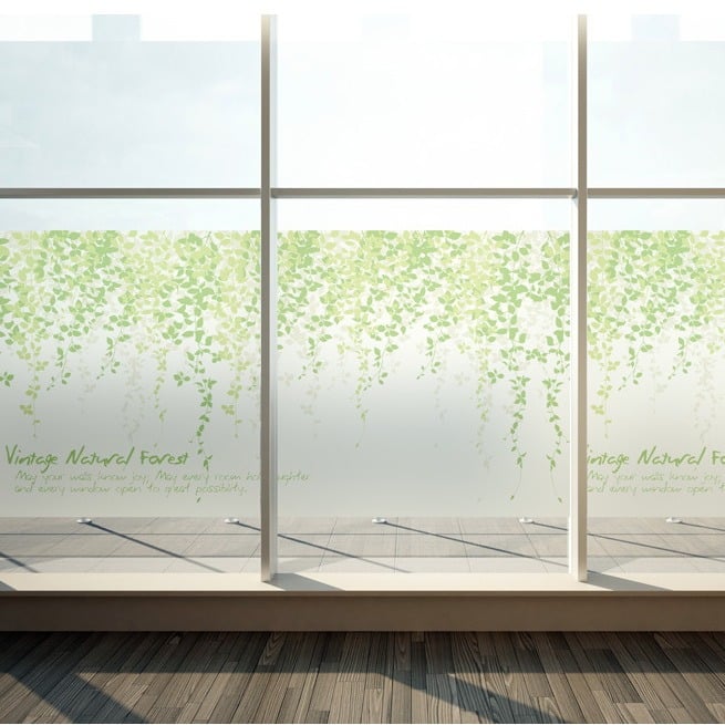 สติ๊กเกอร์ฝ้าใบไม้ รุ่น BSC-547 Mist Forest Garden กว้าง 180 X สูง 120 ซม - Image 3