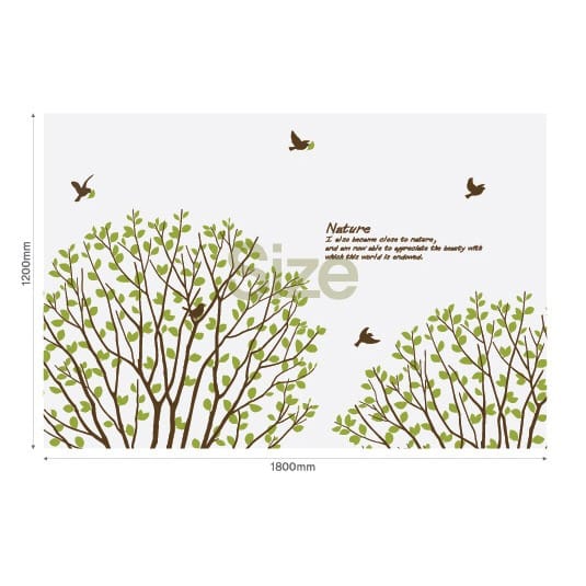 สติ๊กเกอร์ฝ้าใบไม้ยอดไม้ รุ่น BSC-193 In the forest กว้าง 180 X สูง 120 ซม - Image 6