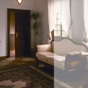 Alternative view of ฟิล์มใสลายจุดสีขาว 3 มม. รุ่น FD-005 กว้าง127ซม ราคาเมตรละ